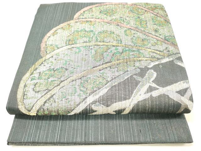 平和屋着物＊夏物 太鼓柄袋帯 籬花文 金銀糸 正絹 逸品 DABC8463cm
