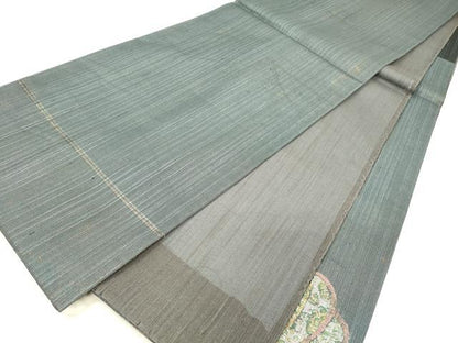 平和屋着物＊夏物 太鼓柄袋帯 籬花文 金銀糸 正絹 逸品 DABC8463cm