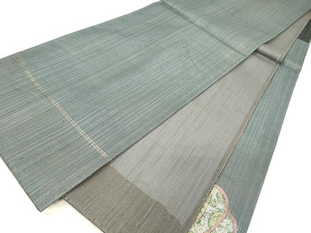 平和屋着物＊夏物 太鼓柄袋帯 籬花文 金銀糸 正絹 逸品 DABC8463cm