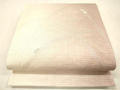 平和屋着物＊夏物 六通柄袋帯 夏虫草葉文 銀糸 正絹 逸品 DABC8466cm