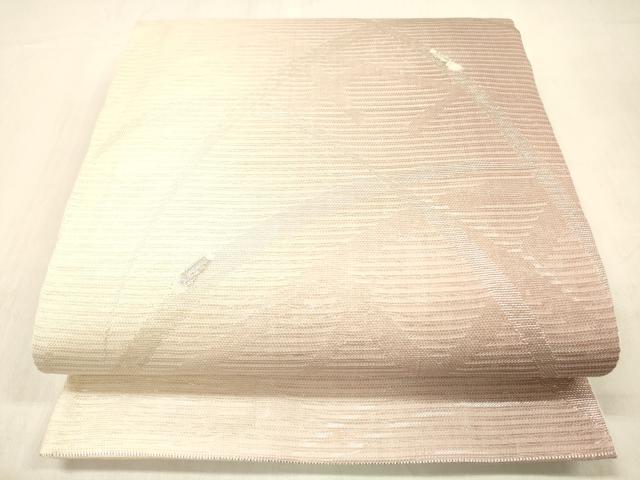 平和屋着物＊夏物 六通柄袋帯 夏虫草葉文 銀糸 正絹 逸品 DABC8466cm