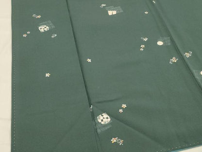 平和屋着物■上質な小紋　舞花文　錫　毬　正絹　逸品　DABC8472cm