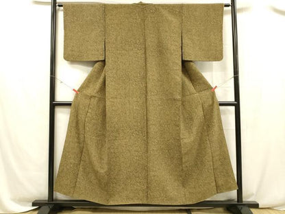 平和屋着物■上質な小紋　草花文　正絹　逸品　DABC8473cm