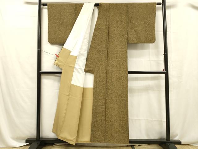 平和屋着物■上質な小紋　草花文　正絹　逸品　DABC8473cm