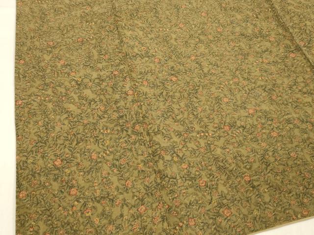 平和屋着物■上質な小紋　草花文　正絹　逸品　DABC8473cm