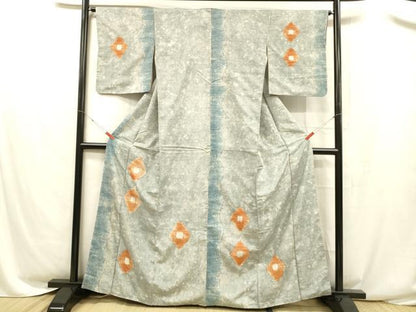 平和屋着物■訪問着　菱文　正絹　逸品　DABC8475cm