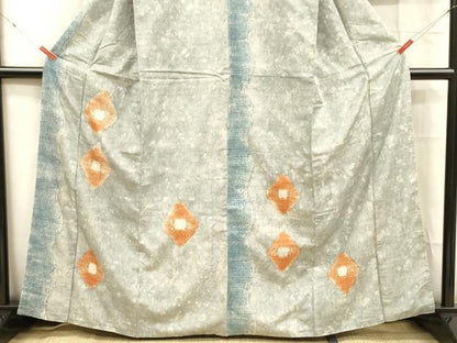 平和屋着物■訪問着　菱文　正絹　逸品　DABC8475cm
