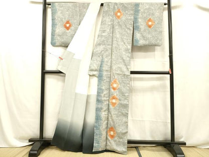 平和屋着物■訪問着　菱文　正絹　逸品　DABC8475cm