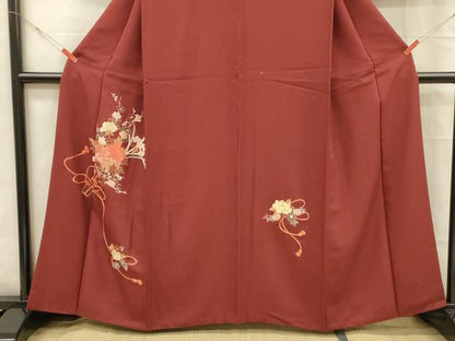 平和屋着物■中国三大刺繍　相良刺繍　総刺繍　訪問着　草花文　やまと誂製　正絹　逸品　DABC8493cm