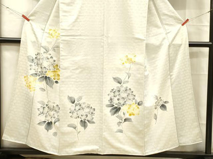 平和屋着物■訪問着　紫陽花　正絹　逸品　DABC8495cm