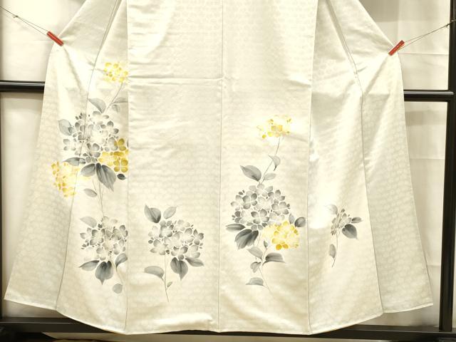 平和屋着物■訪問着　紫陽花　正絹　逸品　DABC8495cm