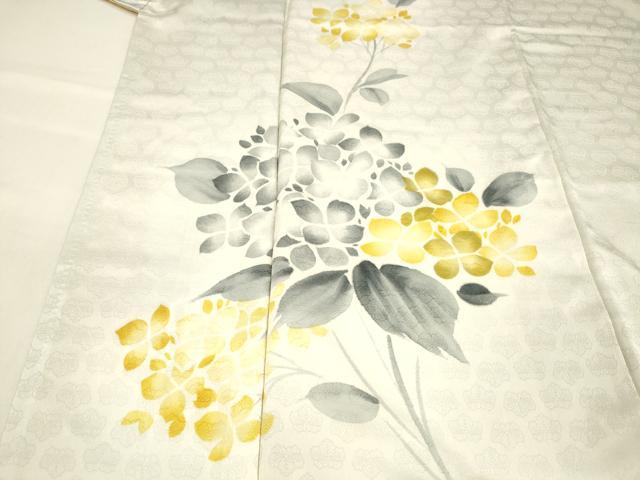 平和屋着物■訪問着　紫陽花　正絹　逸品　DABC8495cm
