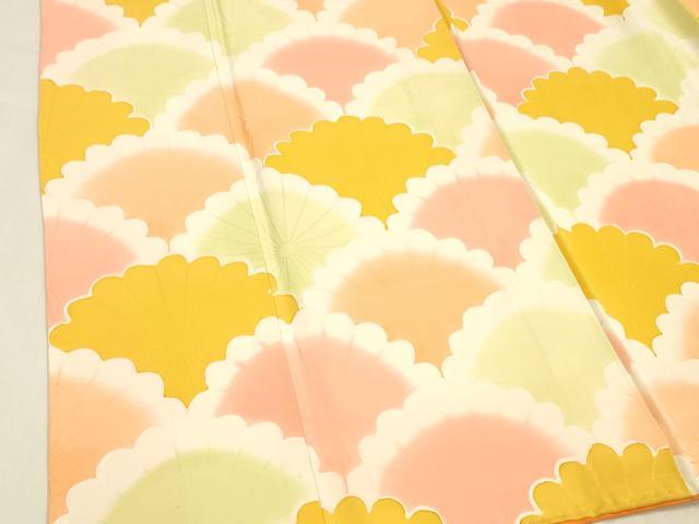 平和屋着物■上質な小紋　花青海波　暈し染め　正絹　逸品　DABC8497cm