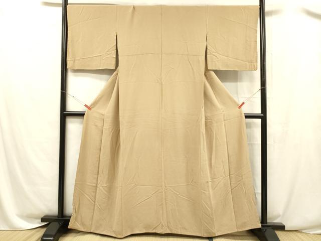 平和屋着物■上質な色無地　淡香色　正絹　逸品　DABC8498cm