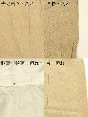 平和屋着物■上質な色無地　淡香色　正絹　逸品　DABC8498cm