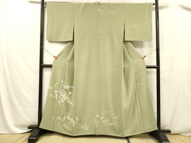 平和屋着物■訪問着　作家物　人物風景文　正絹　逸品　DABC8500cm
