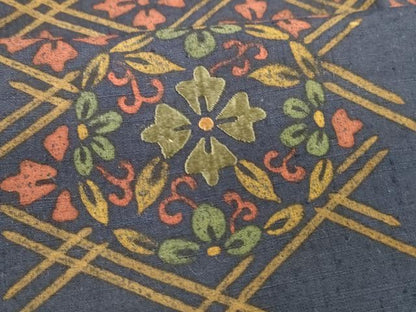 平和屋着物■訪問着 紬地 刺繍 花菱文 正絹 逸品 DABC8506cm