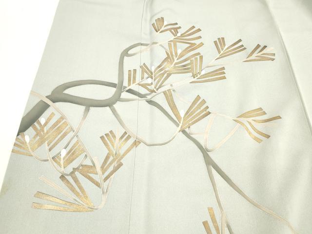 平和屋着物■訪問着　松葉文　金彩　正絹　逸品　DABC8507cm