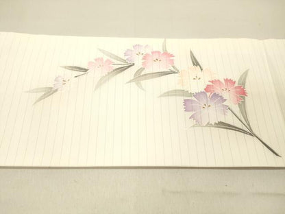 平和屋着物＊夏物 九寸名古屋帯 草花文 DABC8516cm