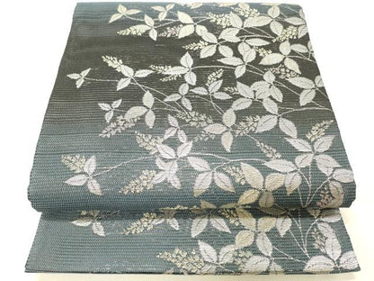 平和屋着物＊夏物 六通柄 京袋帯 草葉文 金銀糸 DABC8518cm