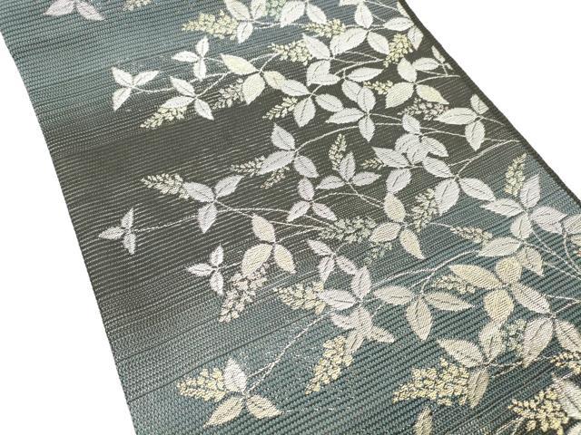 平和屋着物＊夏物 六通柄 京袋帯 草葉文 金銀糸 DABC8518cm