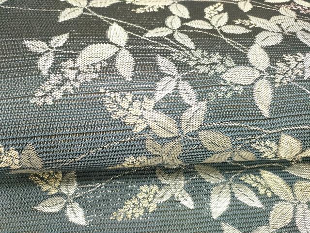 平和屋着物＊夏物 六通柄 京袋帯 草葉文 金銀糸 DABC8518cm