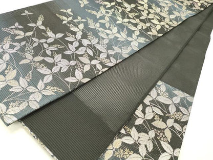 平和屋着物＊夏物 六通柄 京袋帯 草葉文 金銀糸 DABC8518cm