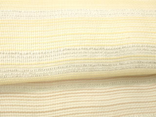 平和屋着物＊夏物 六通柄 京袋帯 横段文 銀糸 DABC8521cm