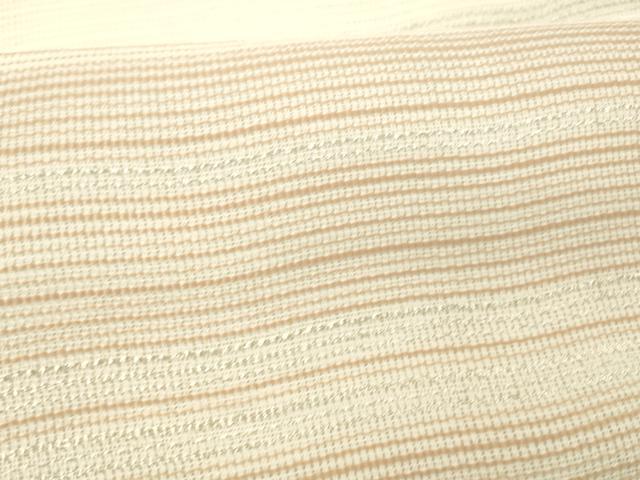 平和屋着物＊夏物 六通柄 京袋帯 横段文 銀糸 DABC8521cm