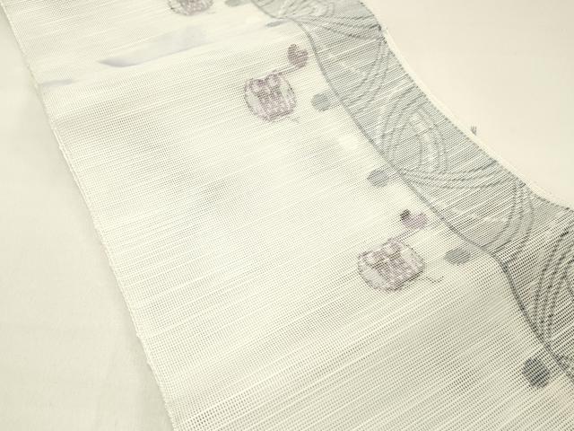 平和屋着物＊夏物 八寸名古屋帯 梟間道 DABC8523cm