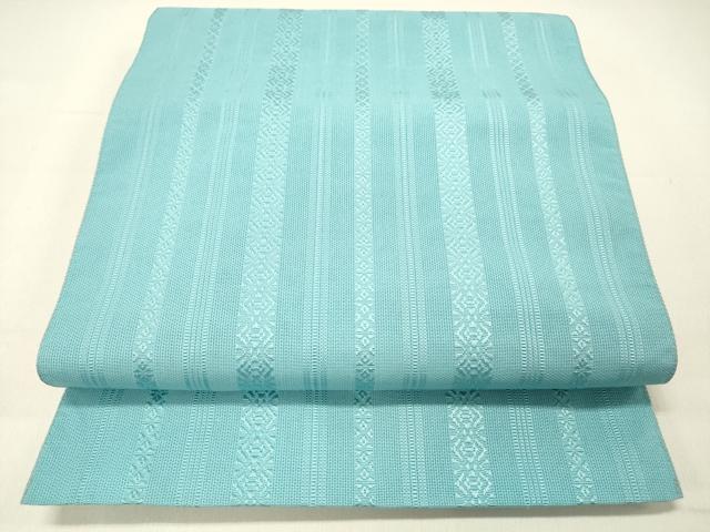 平和屋着物＊夏物 博多織 八寸名古屋帯 献上 空色 DABC8524cm