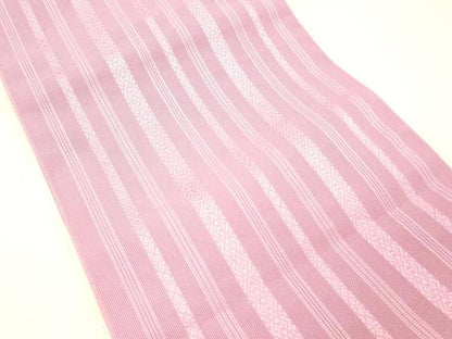 平和屋着物＊夏物 博多織 八寸名古屋帯 献上 桃色 DABC8526cm
