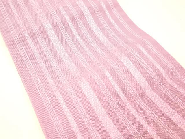 平和屋着物＊夏物 博多織 八寸名古屋帯 献上 桃色 DABC8526cm