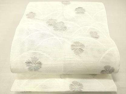 平和屋着物＊夏物 八寸名古屋帯 舞花文 DABC8534cm