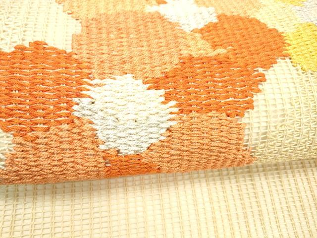 平和屋着物＊夏物 八寸名古屋帯 舞花文 正絹 逸品 DABC8536cm