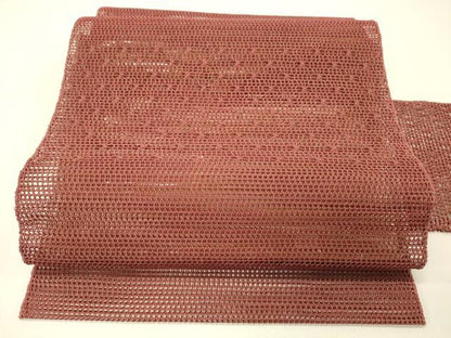 平和屋着物＊夏物 八寸名古屋帯 抽象文様 蘇芳色 正絹 逸品 DABC8537cm