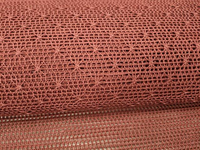平和屋着物＊夏物 八寸名古屋帯 抽象文様 蘇芳色 正絹 逸品 DABC8537cm