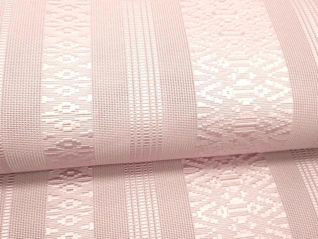 平和屋着物＊夏物　本場筑前博多織　八寸名古屋帯　紗献上　鴇色　正絹　逸品　DABC8538cm