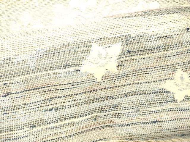 平和屋着物＊夏物 八寸名古屋帯 草花文 正絹 逸品 DABC8539cm