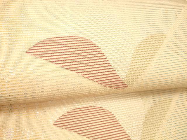 平和屋着物＊夏物 九寸名古屋帯 草葉文 金銀糸 正絹 逸品 DABC8542cm