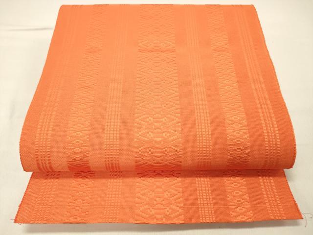 平和屋着物＊夏物 博多織 八寸名古屋帯 献上 緋色 DABC8544cm