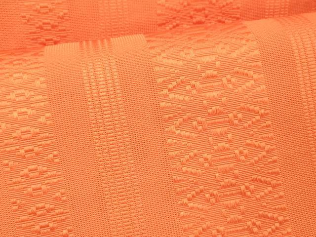 平和屋着物＊夏物 博多織 八寸名古屋帯 献上 緋色 DABC8544cm