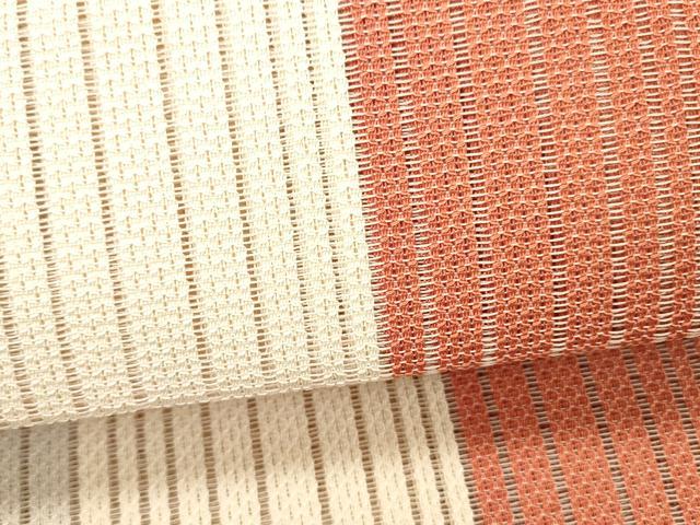 平和屋着物＊夏物 八寸名古屋帯 間道 正絹 逸品 DABC8545cm