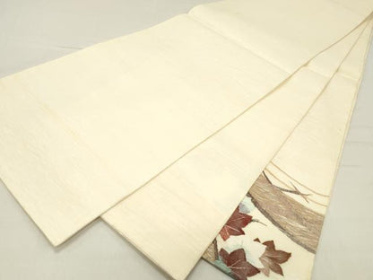平和屋着物＊夏物 太鼓柄袋帯 すくい織 竜田川 正絹 逸品 DABC8549cm