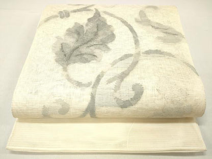 平和屋着物＊夏物 太鼓柄袋帯 葡萄蔦の葉文 金銀糸 正絹 逸品 DABC8560cm