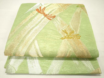 平和屋着物＊夏物 六通柄袋帯 籬文 金銀糸 三越扱い 正絹 逸品 DABC8562cm