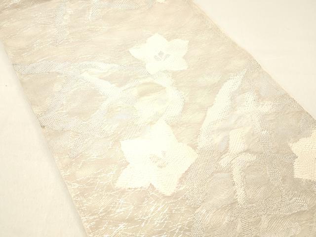 平和屋着物＊夏物 六通柄袋帯 舞花文 銀糸 正絹 逸品 DABC8563cm