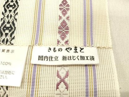 平和屋着物＊夏物 本場筑前博多織 八寸名古屋帯 紗献上 やまと誂製 正絹 逸品 DABC8576cm