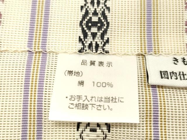 平和屋着物＊夏物 本場筑前博多織 八寸名古屋帯 紗献上 やまと誂製 正絹 逸品 DABC8576cm