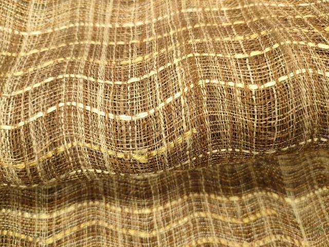 平和屋着物＊夏物 太鼓柄袋帯 櫛織 よろけ縞 金銀糸 正絹 逸品 DABC8577cm